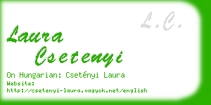 laura csetenyi business card